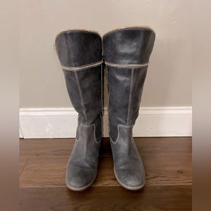 Timberland leather gray riding boots Women’s size 9